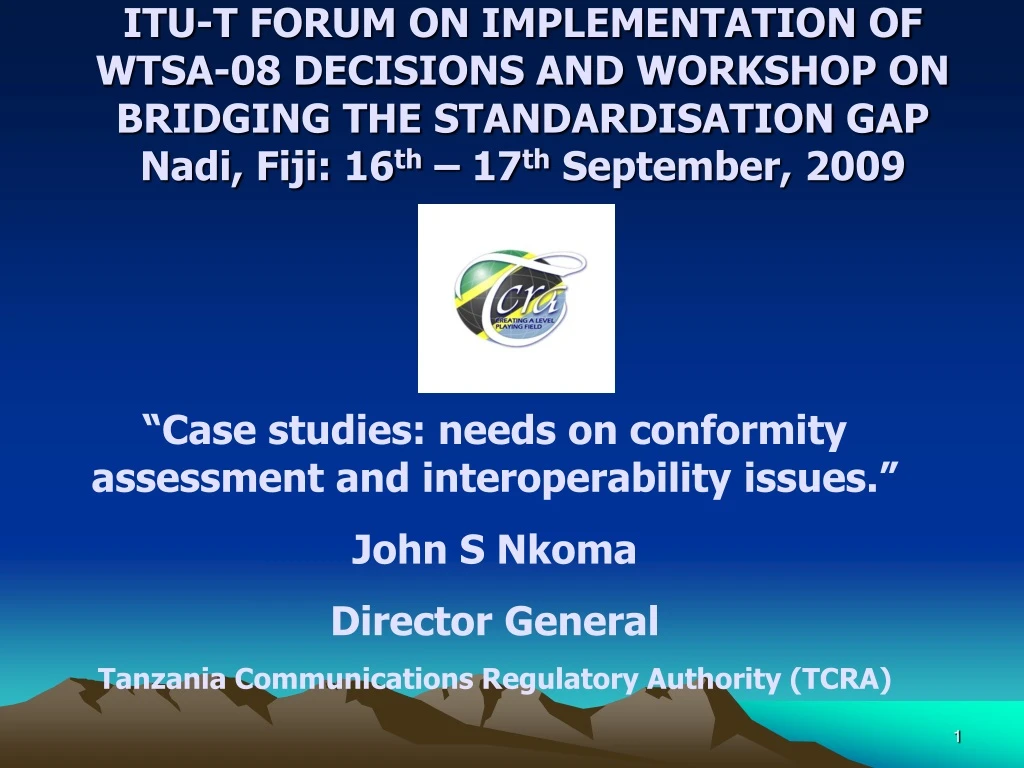 itu t forum on implementation of wtsa
