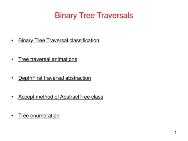 Binary Tree Traversals