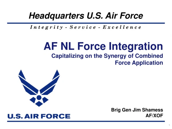 AF NL Force Integration Capitalizing on the Synergy of Combined Force Application