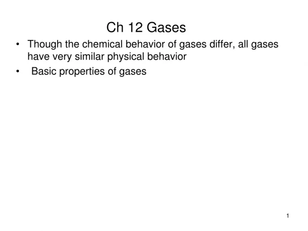Ch 12 Gases
