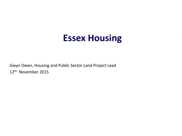 Essex Housing