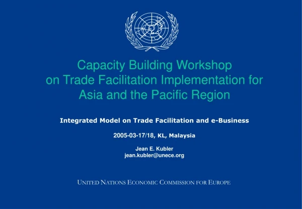 Capacity Building Workshop  on Trade Facilitation Implementation for Asia and the Pacific Region