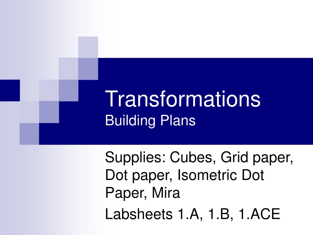 transformations building plans