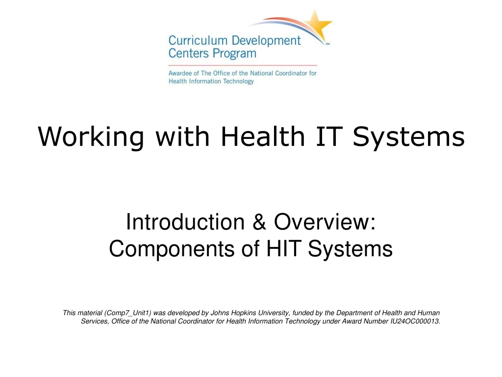 working with health it systems