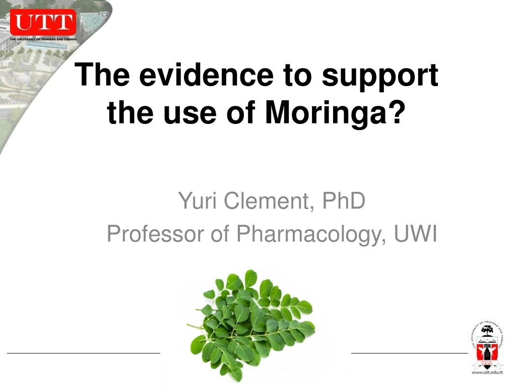 the evidence to support the use of moringa