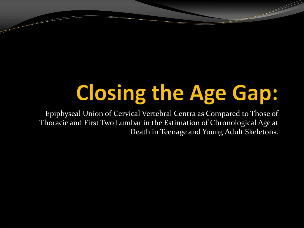 closing the age gap