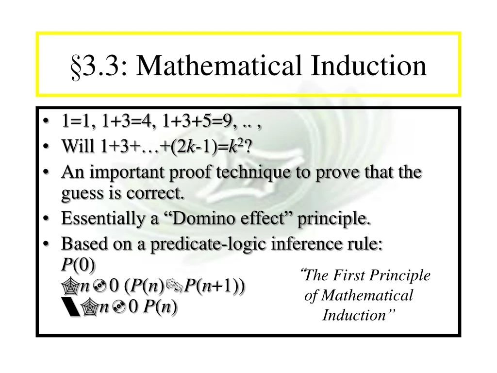 3 3 mathematical induction