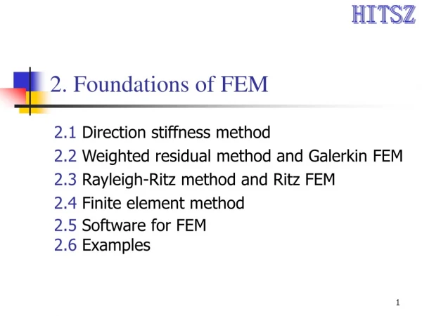 2. Foundations of FEM