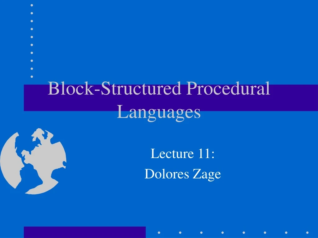 block structured procedural languages