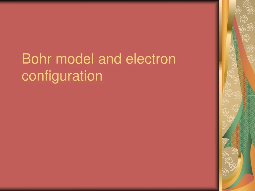 bohr model and electron configuration
