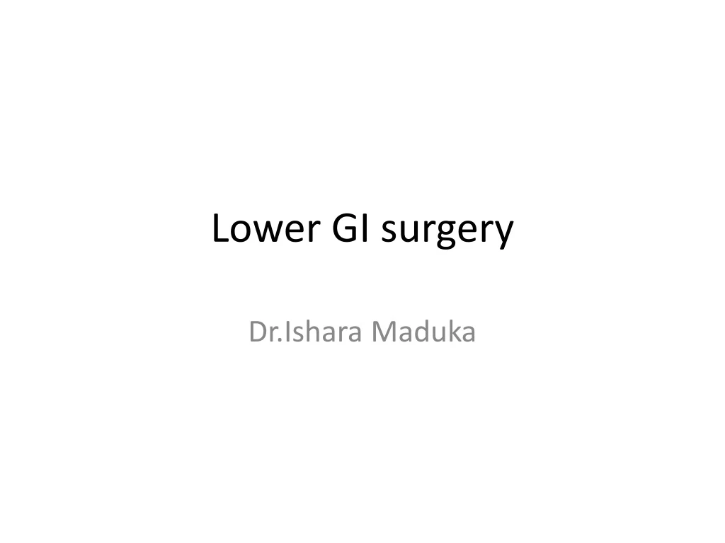 lower gi surgery