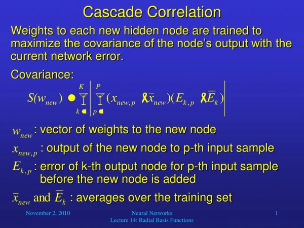 Cascade Correlation