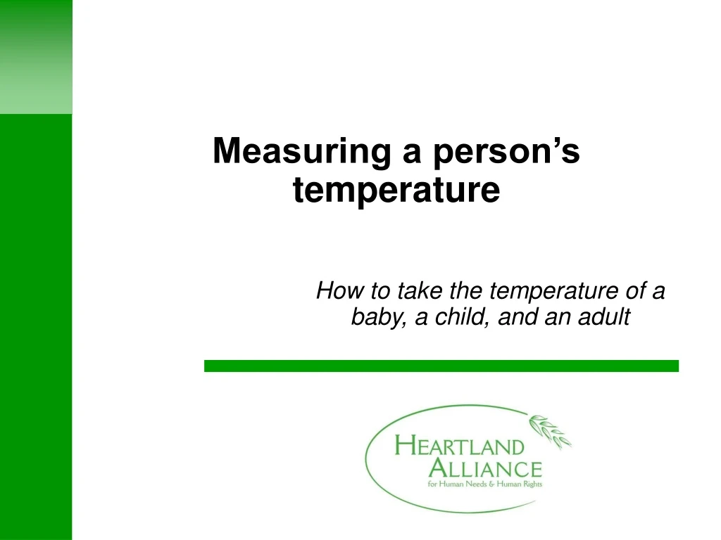 measuring a person s temperature
