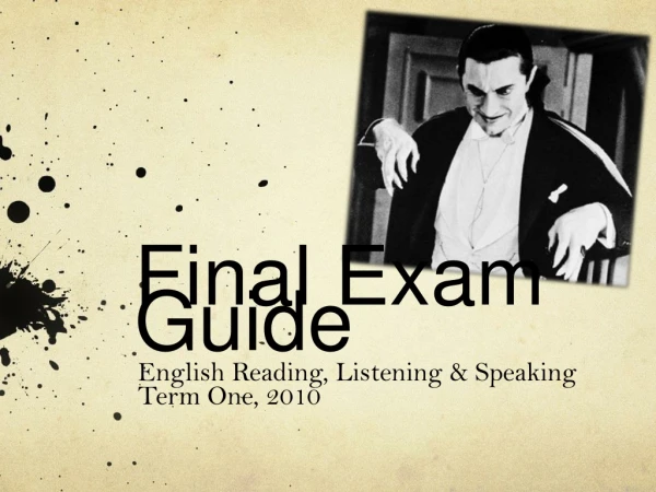 Final Exam Guide