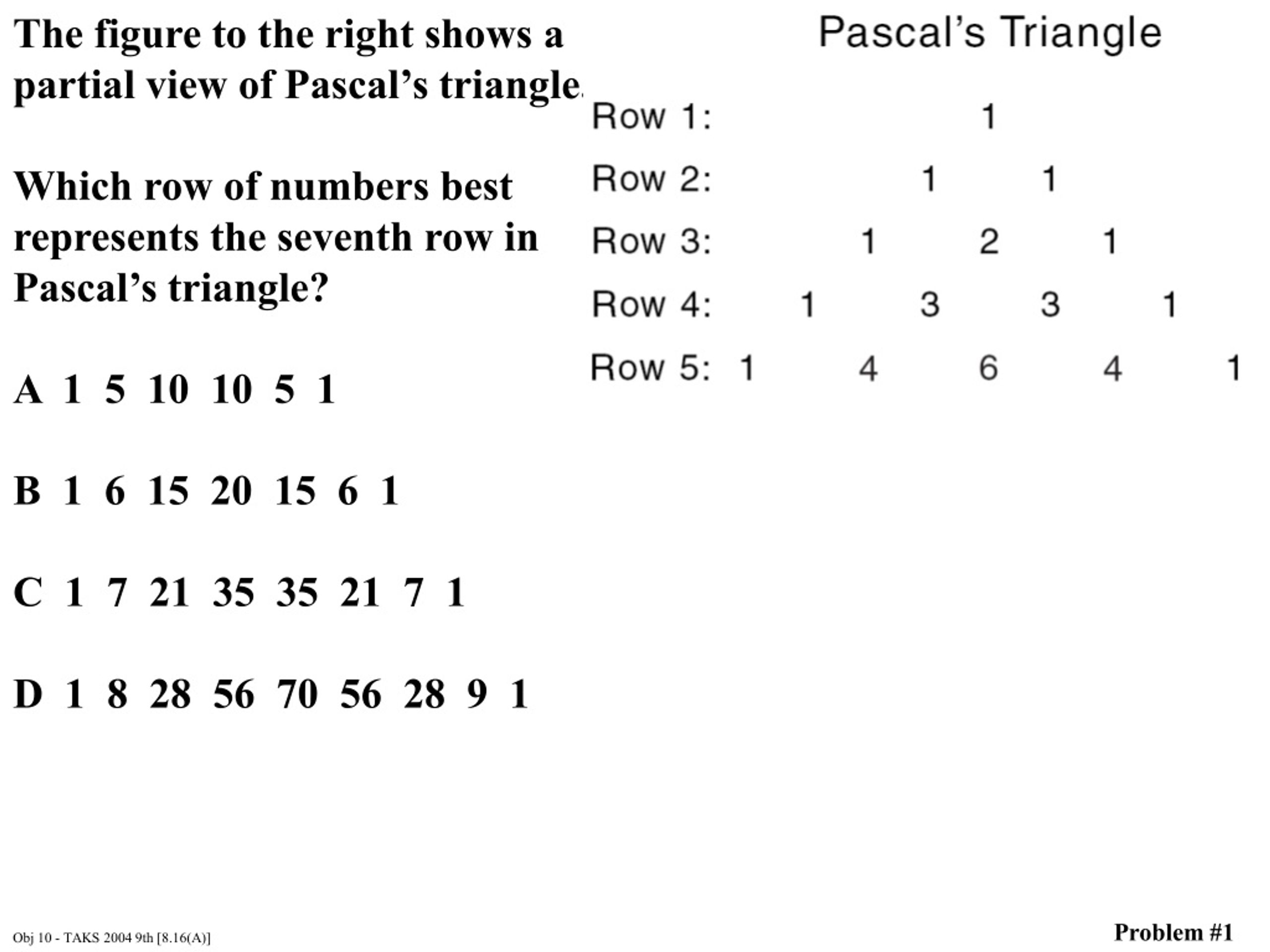 Pascal's Triangle and Investment Worth - slide 1