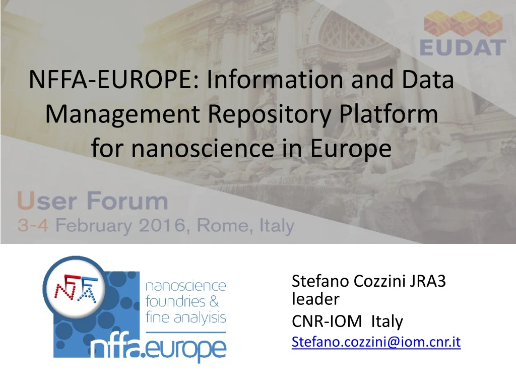 nffa europe information and data management repository platform for nanoscience in europe