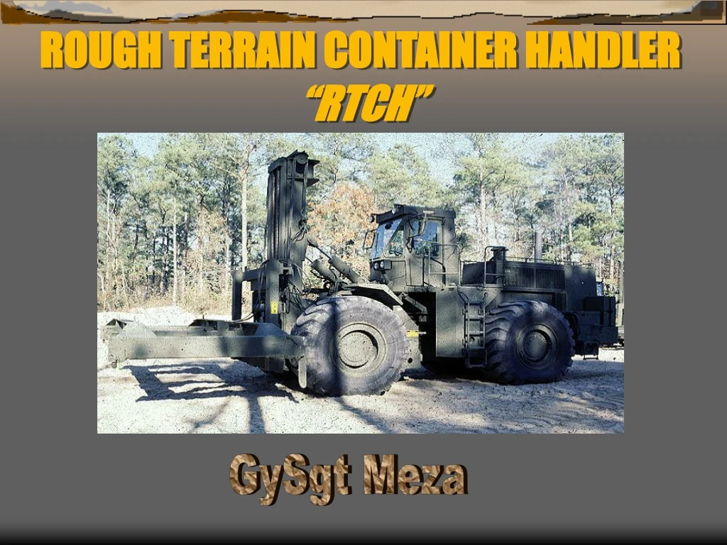 rough terrain container handler rtch