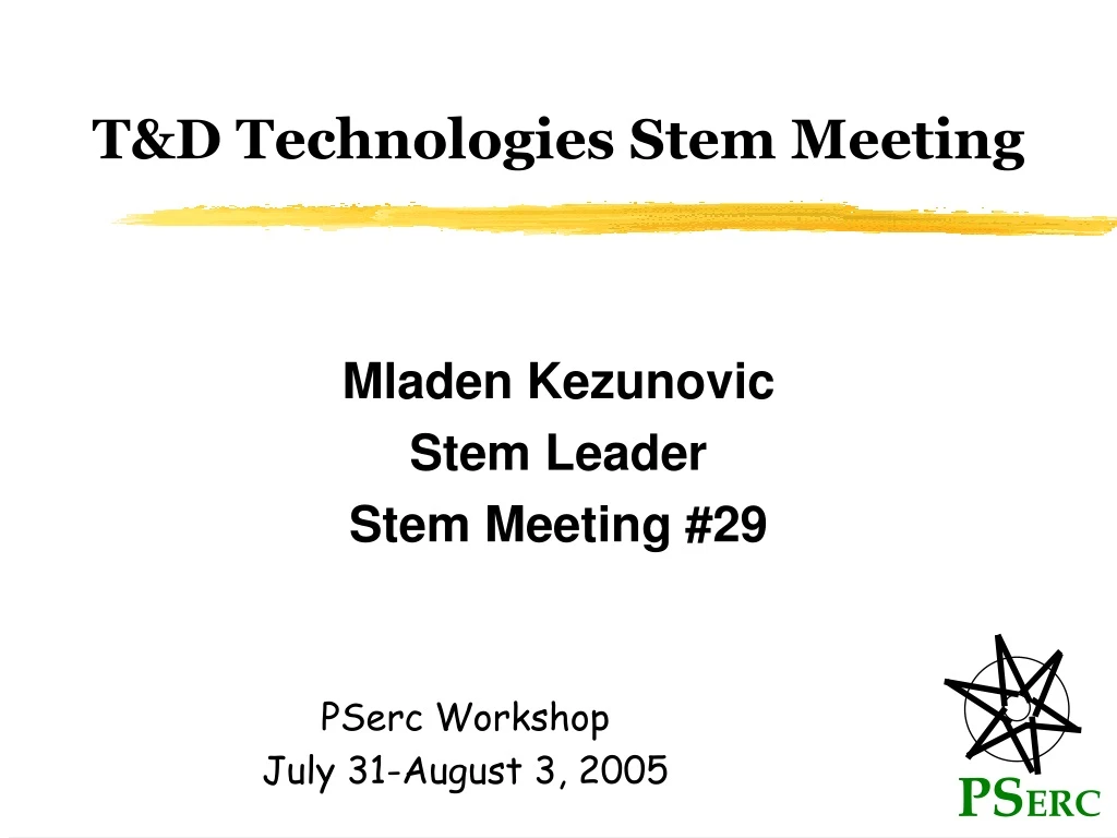 t d technologies stem meeting