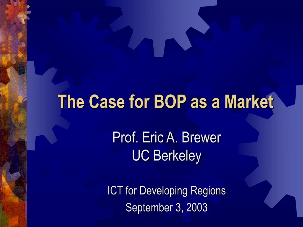 the case for bop as a market