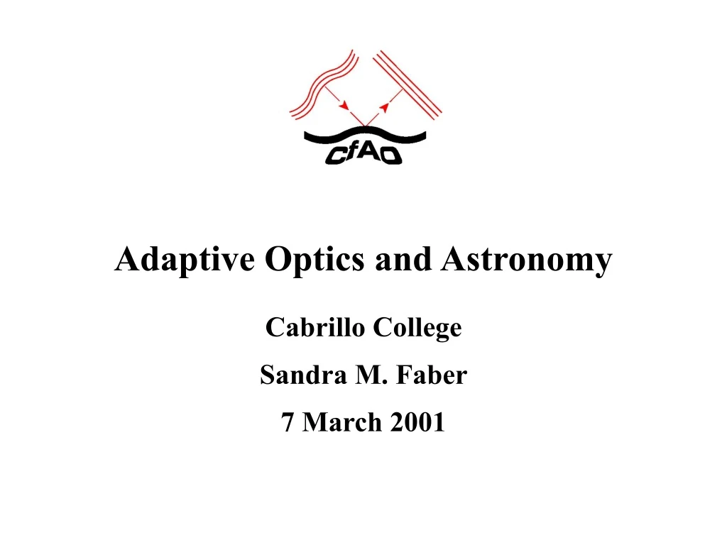 adaptive optics and astronomy