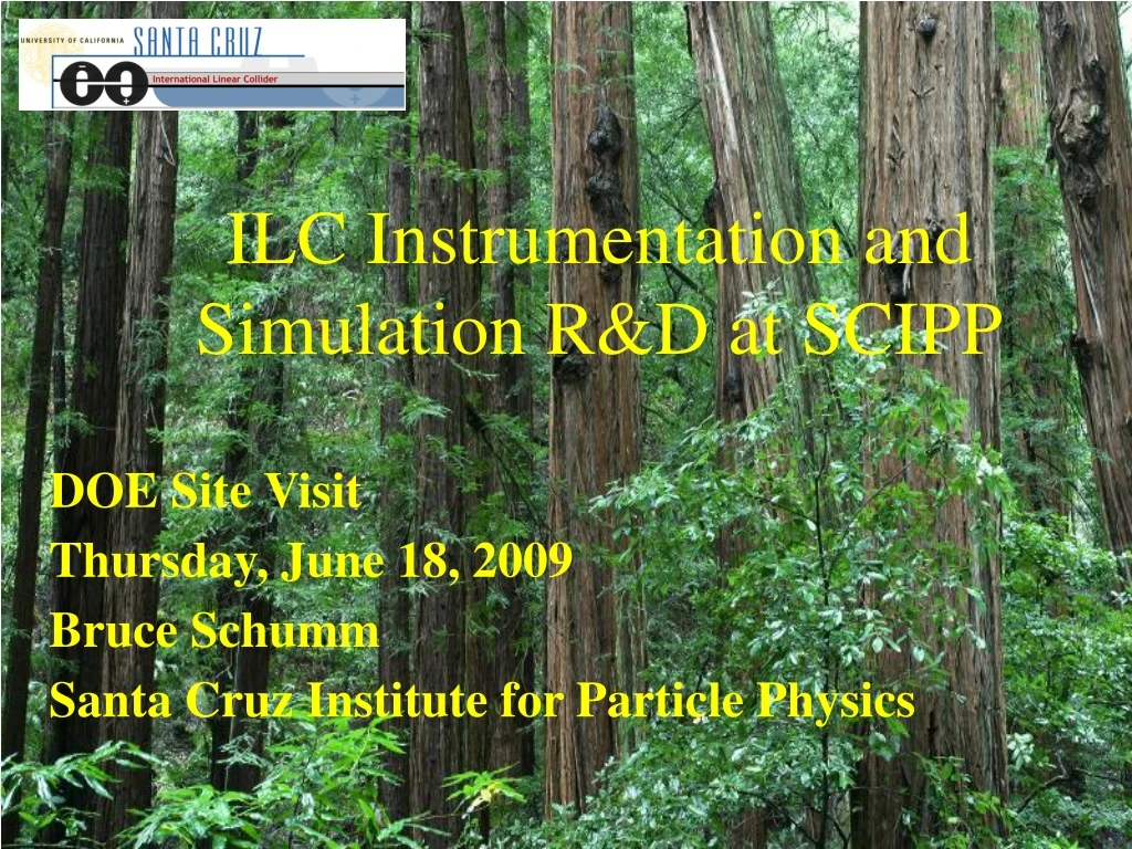 ilc instrumentation and simulation r d at scipp