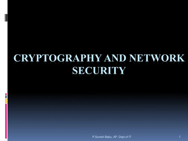 Cryptography and Network Security