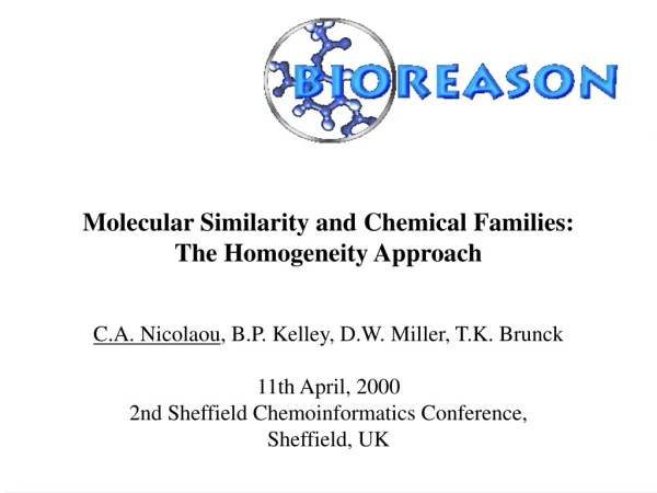 Molecular Similarity and Chemical Families: The Homogeneity Approach