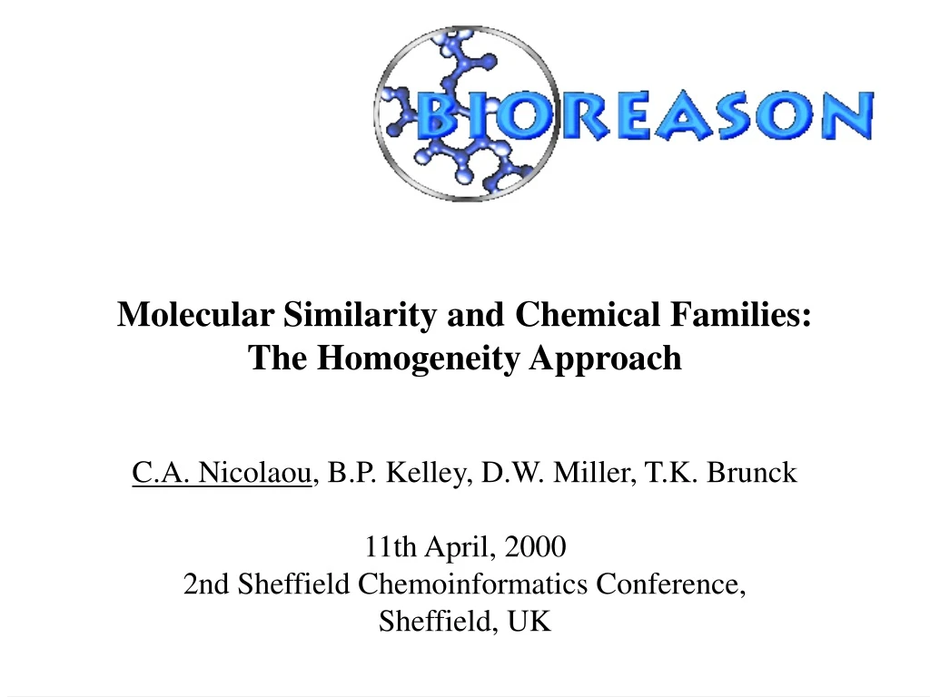 molecular similarity and chemical families
