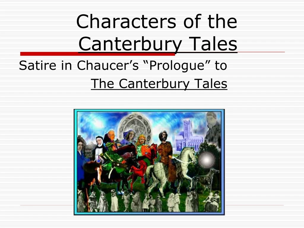 characters of the canterbury tales