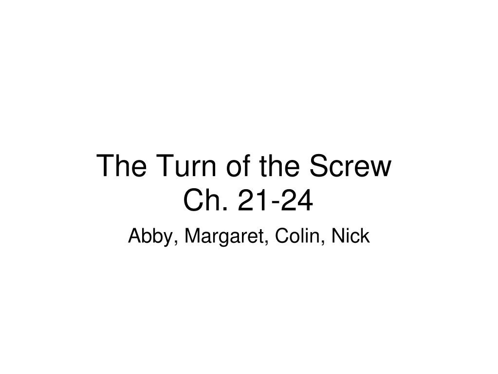 the turn of the screw ch 21 24