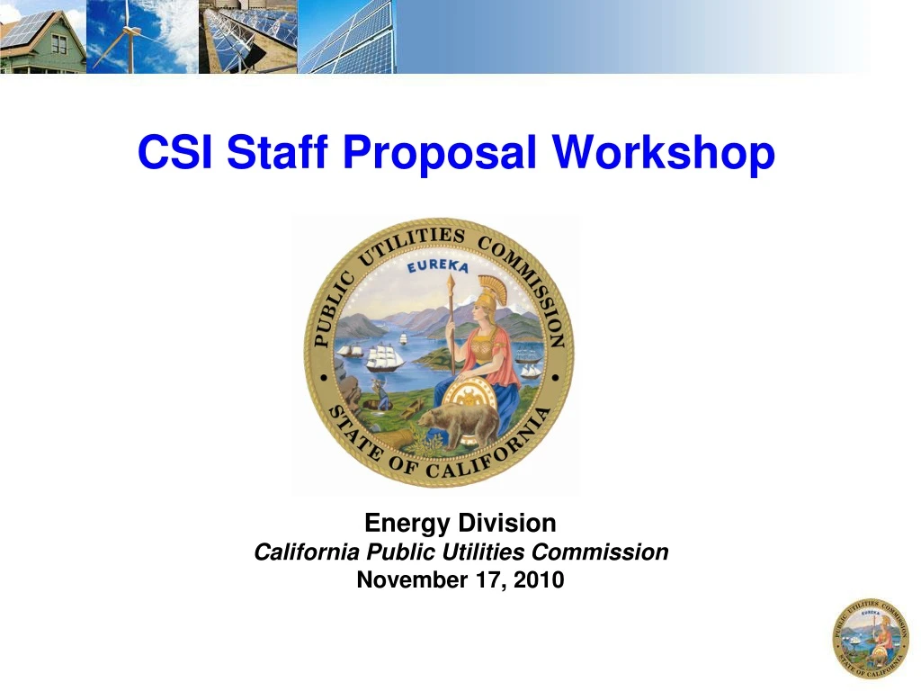 csi staff proposal workshop