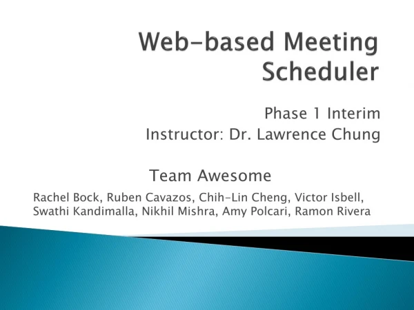 Web-based Meeting Scheduler