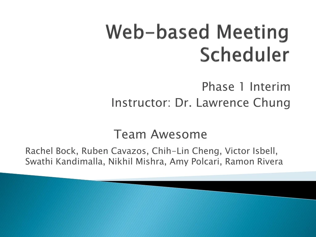 web based meeting scheduler