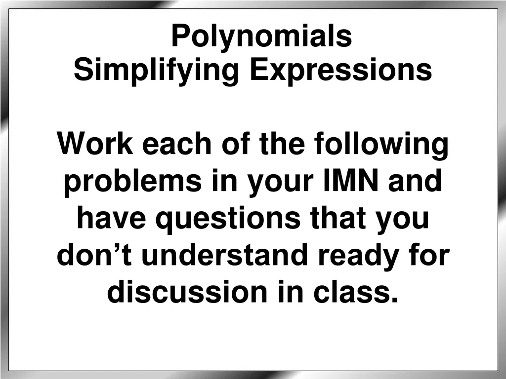 polynomials