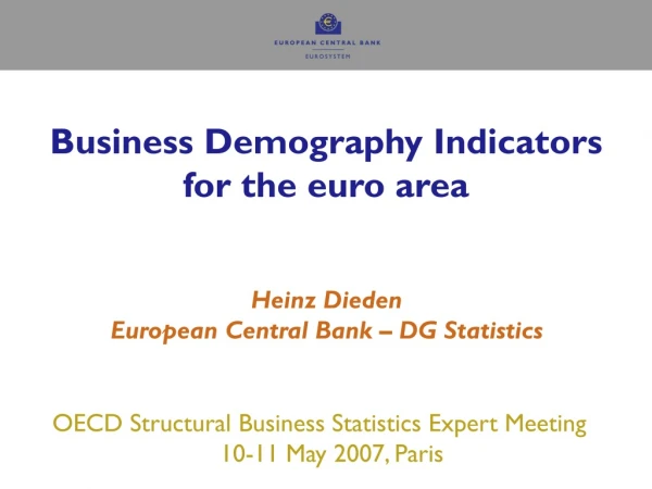 Business Demography Indicators for the euro area