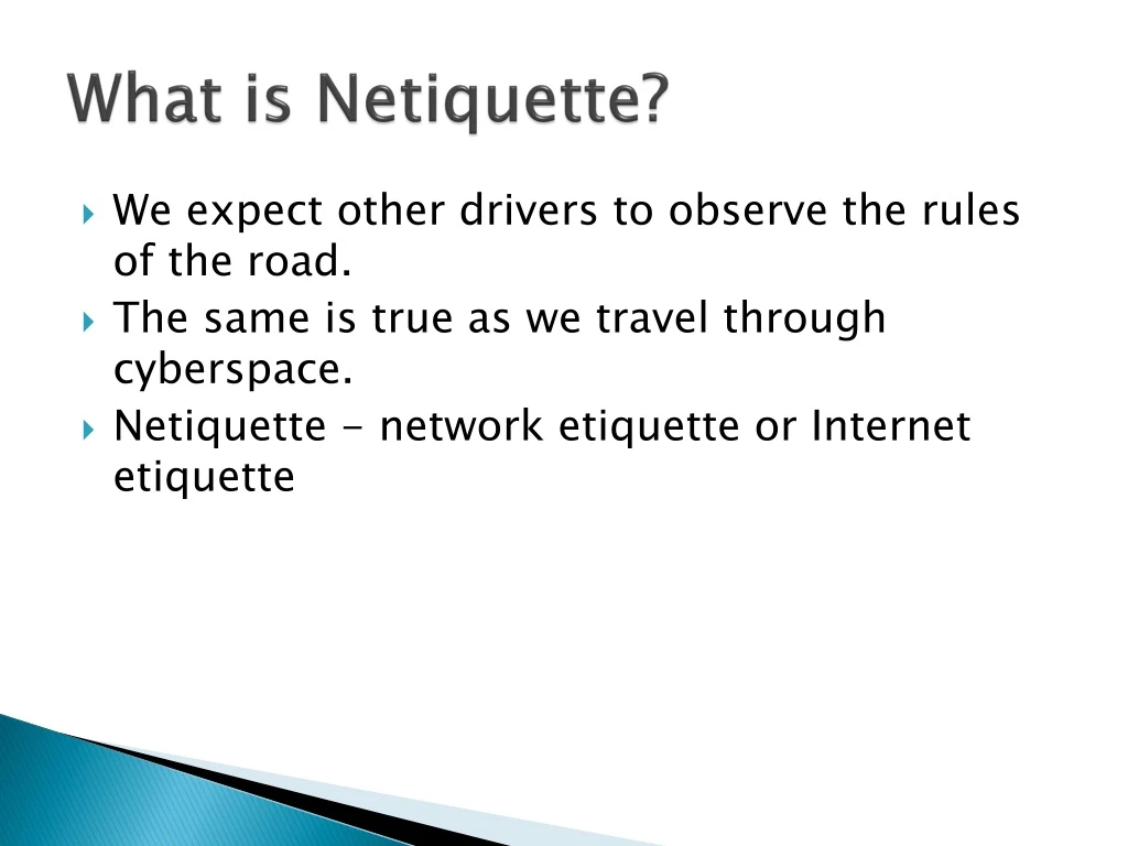 what is netiquette