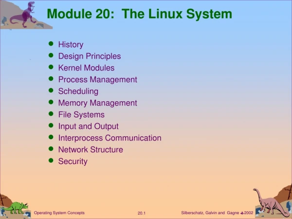 Module 20:  The Linux System