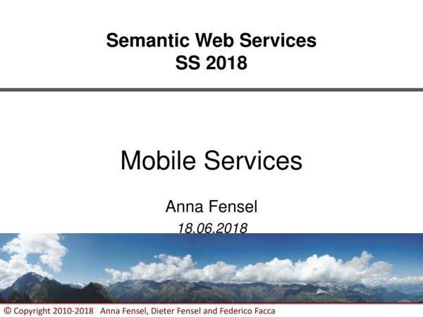 Semantic Web Services SS 2018