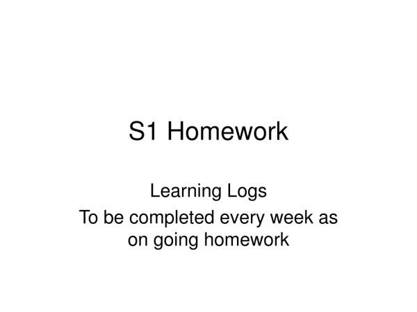 S1 Homework