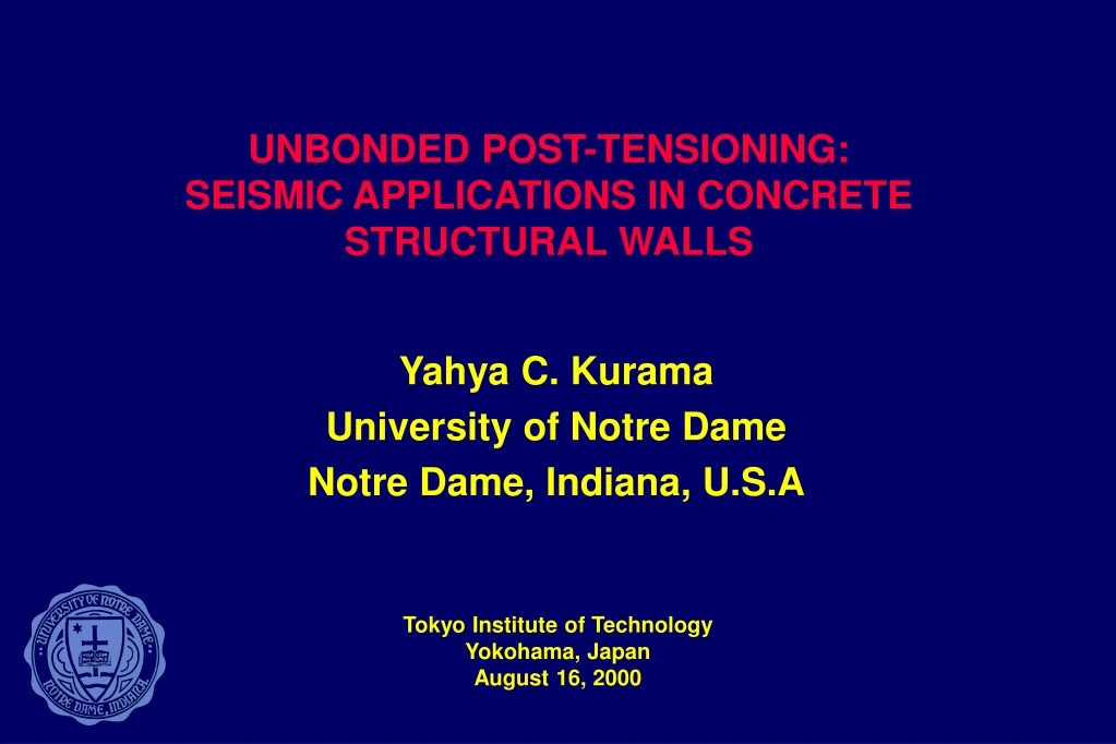 unbonded post tensioning seismic applications in concrete structural walls