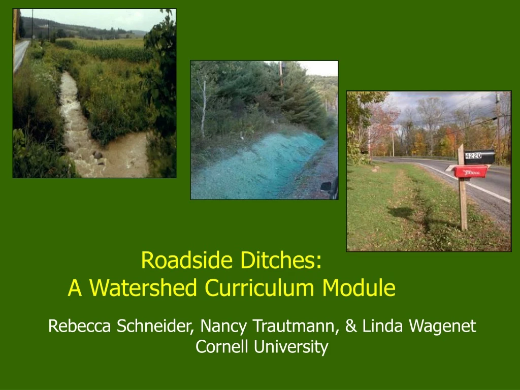 roadside ditches a watershed curriculum module
