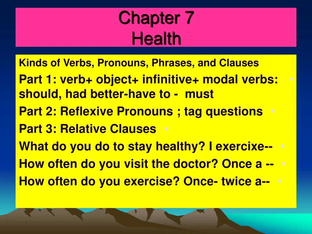 chapter 7 health