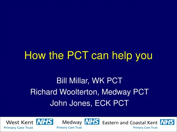 How the PCT can help you
