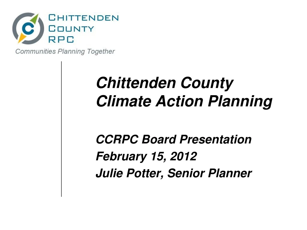 chittenden county climate action planning