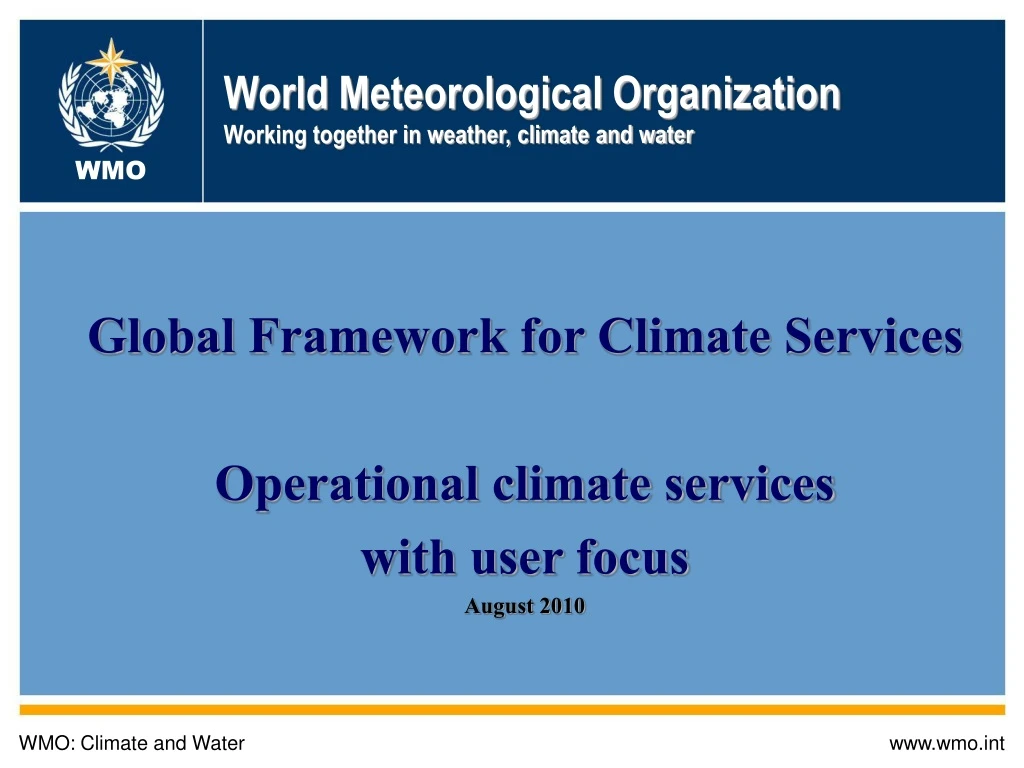 world meteorological organization working together in weather climate and water