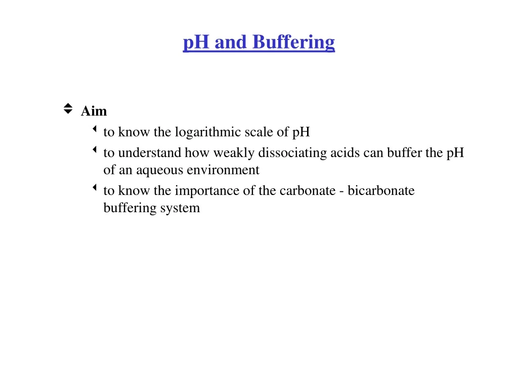 ph and buffering
