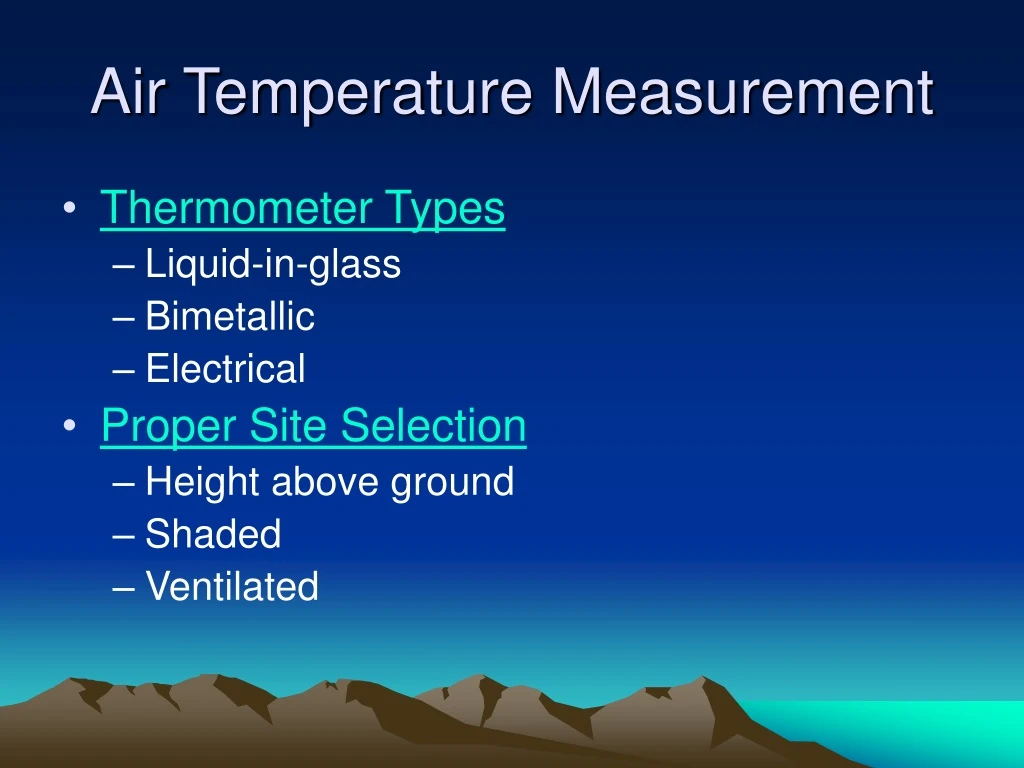 air temperature measurement