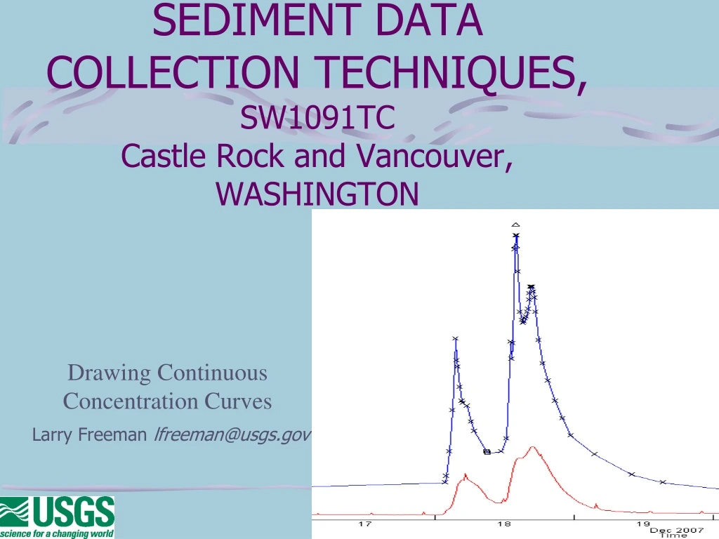 sediment data collection techniques sw1091tc castle rock and vancouver washington