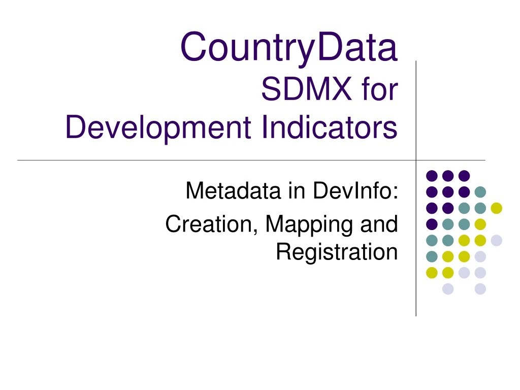 countrydata sdmx for development indicators