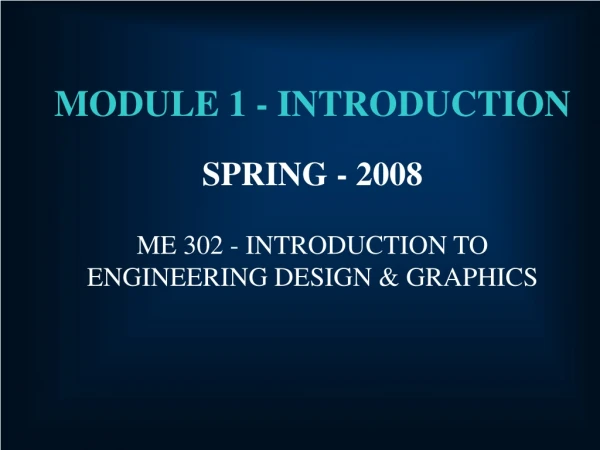 MODULE 1 - INTRODUCTION